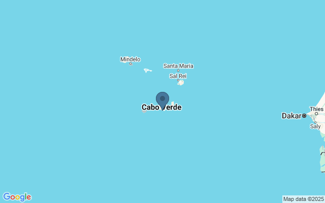 Kaart met locatie Cidade Velha